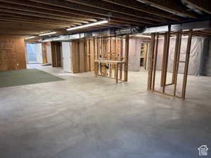 View of below grade area