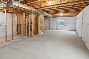 View of below grade area