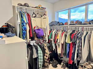 View of walk in closet