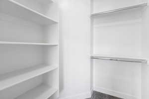 View of walk in closet