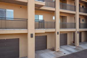 Garages on the ground floor