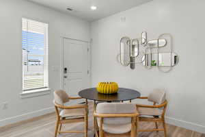 Photos are of the model townhome