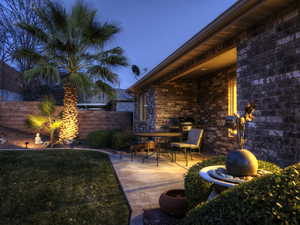 View of yard with a patio area