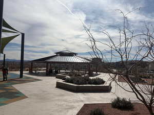 Surrounding community featuring a patio area and a gazebo