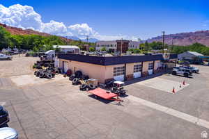 View of property with a mountain view