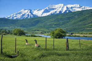 This photo of the Provo River and Mount Timpanogos is taken from the southwest corner of the property.