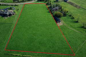 Overview of rural landscape featuring property parcel outlined. Lines are approximate and not right on the property lines but pretty close.