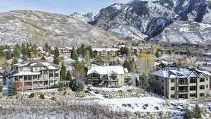 Mountain view with nearby suburban area