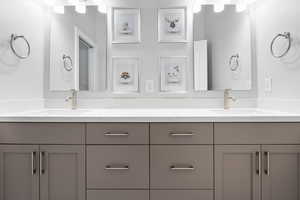 Bathroom with double vanity