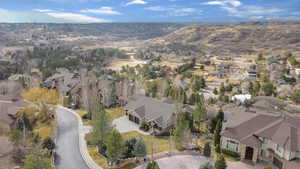 Aerial view of residential area