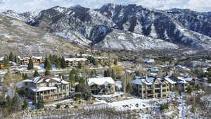 Mountain view with nearby suburban area