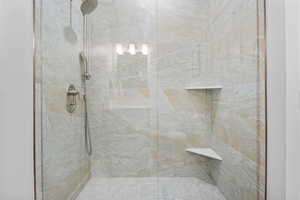 Bathroom featuring a stall shower