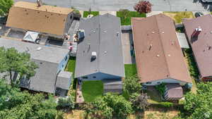 Aerial view of residential area