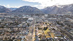 Mountain view with nearby suburban area