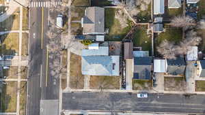 Aerial view of residential area