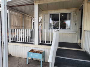 View of exterior entry