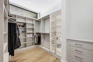 Featuring illuminated cabinetry for handbags or special clothing pieces