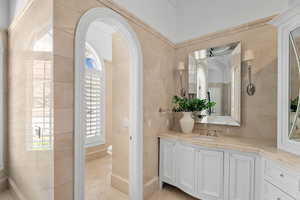Primary Bathroom with Jerusalem Stone