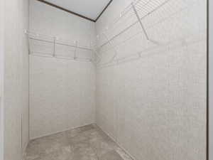 View of walk in closet