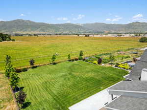Mountain view with rural landscape and a pastoral area
