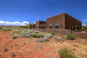 View of home's exterior with stucco siding