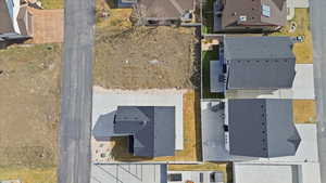 Aerial view of residential area