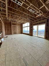 View of unfinished living room