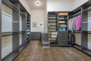 View of walk in closet