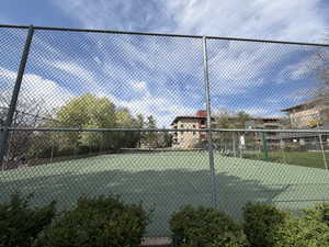 View of tennis court
