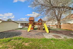 View of jungle gym