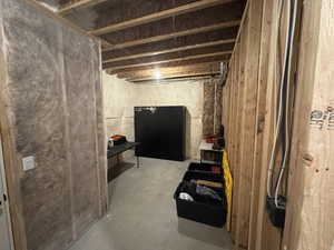 View of unfinished basement