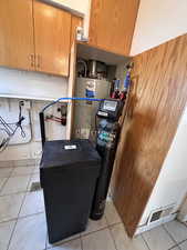 Utility room with water heater