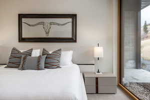 Bedroom featuring carpet flooring