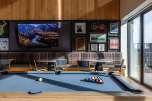 Rec room featuring pool table
