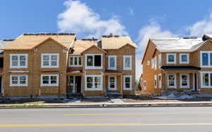 View of front of house featuring a residential view and entry steps