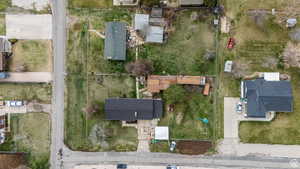 Aerial view of residential area