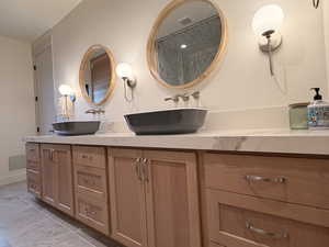 Bathroom with double vanity