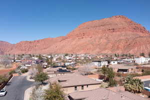 Mountain view with nearby suburban area