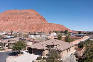 Mountain view with nearby suburban area