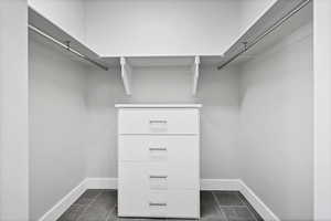 View of walk in closet