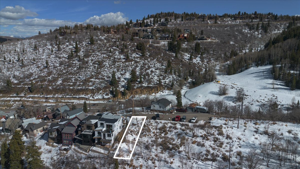 Aerial perspective of suburban area