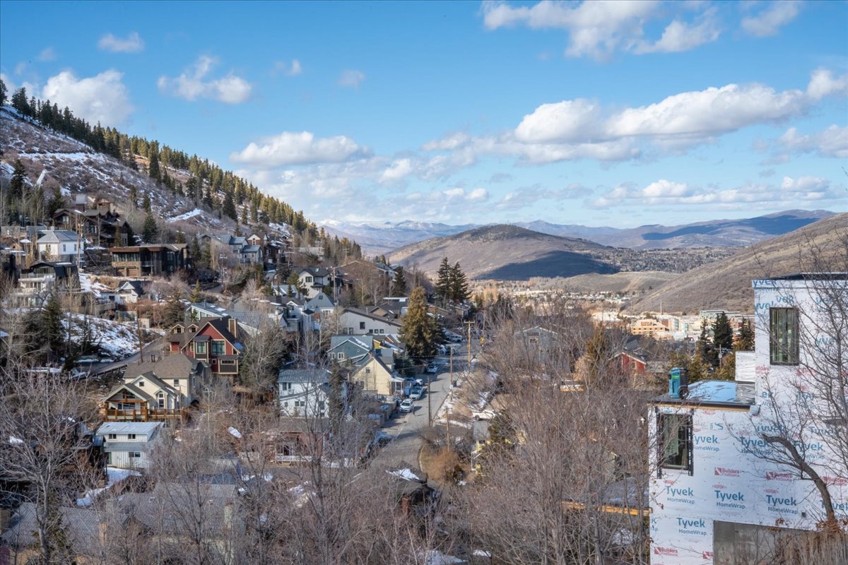 Mountain view featuring nearby suburban area