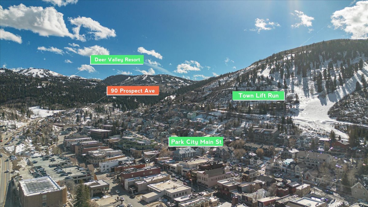 Aerial view of property's location