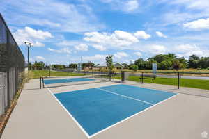 View of tennis court