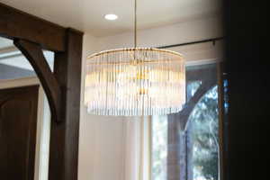 Detailed view of hanging lights