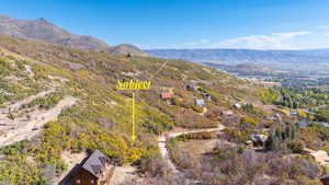 Aerial view showing view of the valley