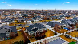 Aerial view of residential area