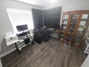 Fourth Bedroom or Office featuring dark wood-type flooring