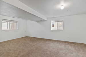 Large basement family room perfect for movie nights