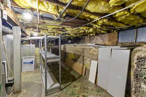 View of unfinished below grade area